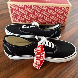 Vans Black and White Canvas Shoes